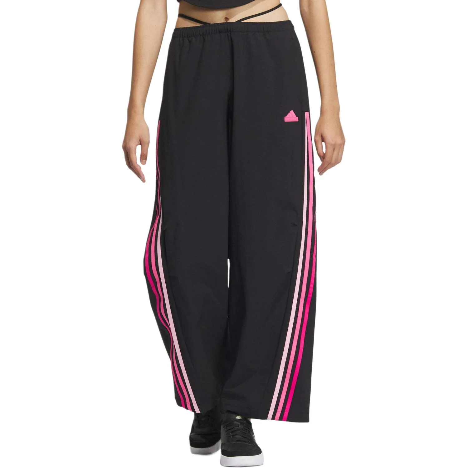 Женские спортивные штаны для танцев stretchy Adidas, Black/Magenta — фото 4