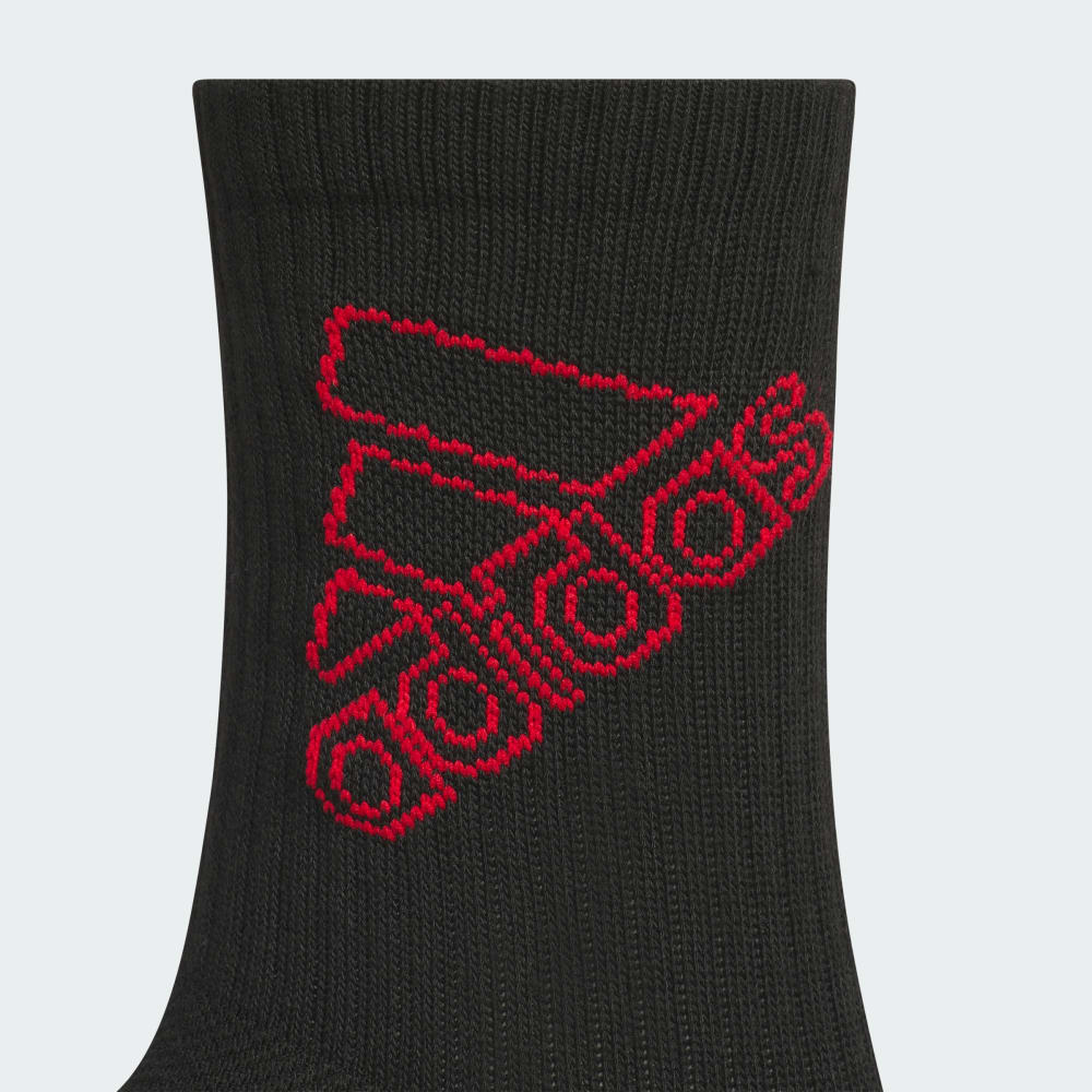 Носки Adidas Cushioned Mixed 2.0 6-Pack Crew Socks Kids, цвет Black/Scarlet/Medium Grey Heather — фото 2