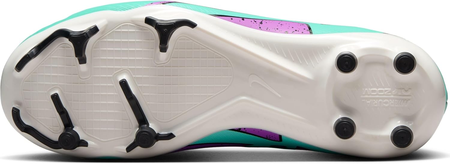 Детские кроссовки Nike Zoom Superfly 9 Acad Fg/Mg (унисекс), белый/черный/бирюзовый — фото 2