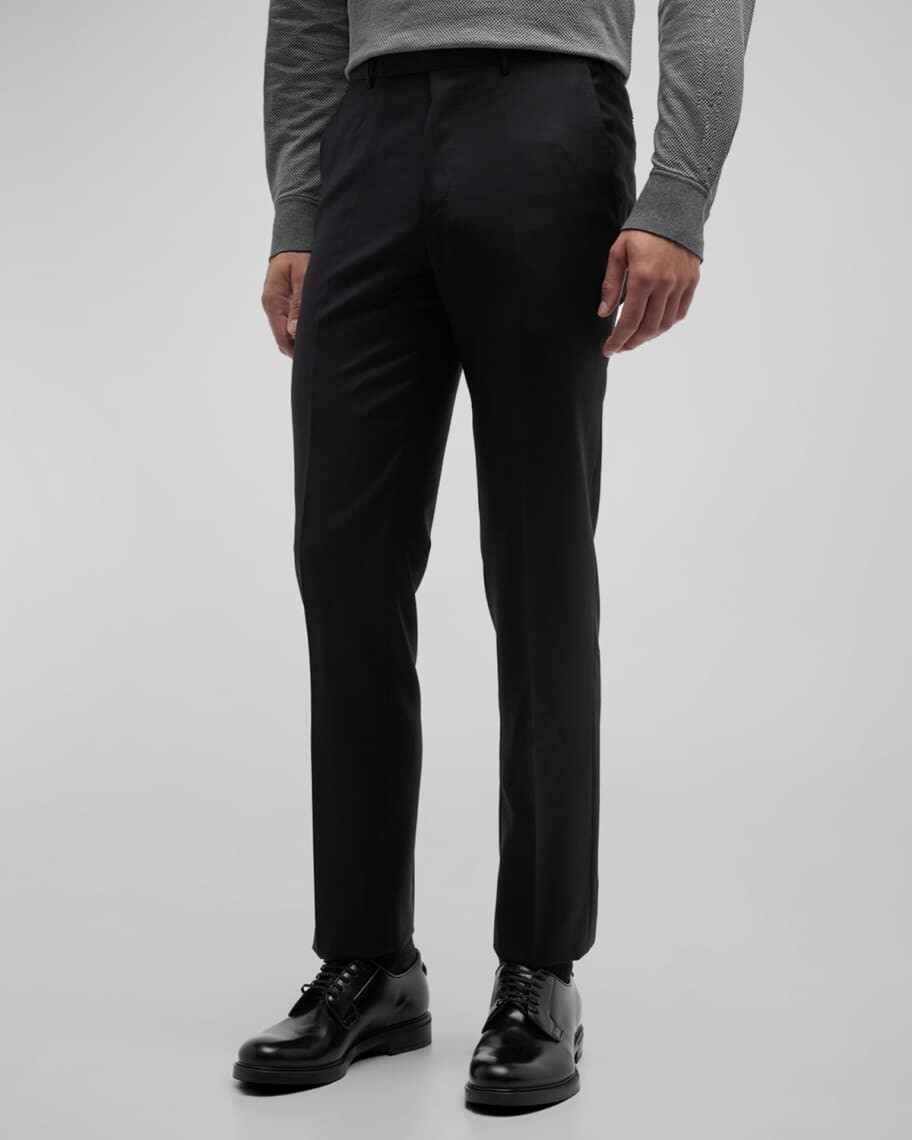 

Мужские брюки Trofeo Slim-Straight ZEGNA, Черный, Мужские брюки Trofeo Slim-Straight ZEGNA