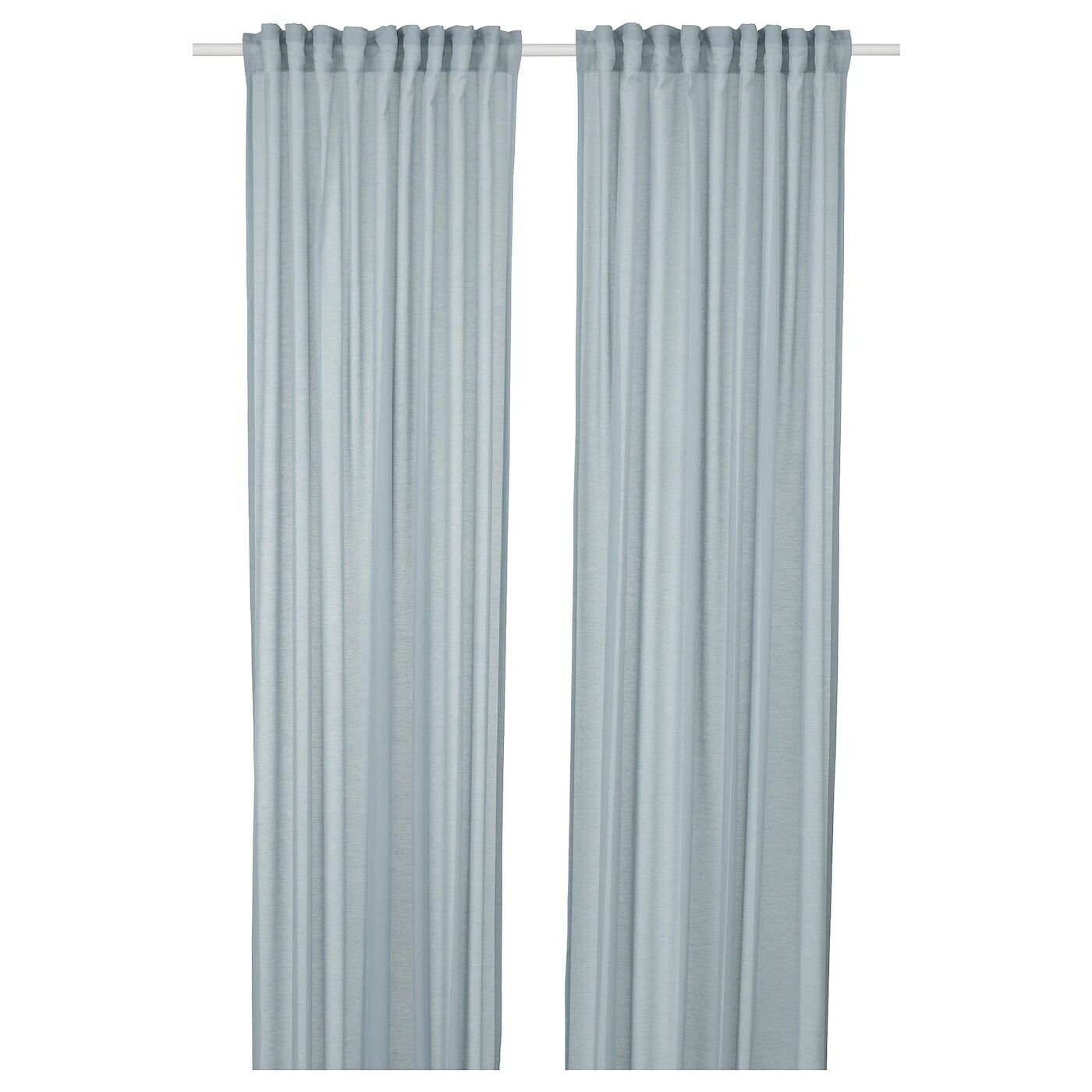 

2 шторных полотна, светло-серо-бирюзовые, 145х300 см, HILJA IKEA