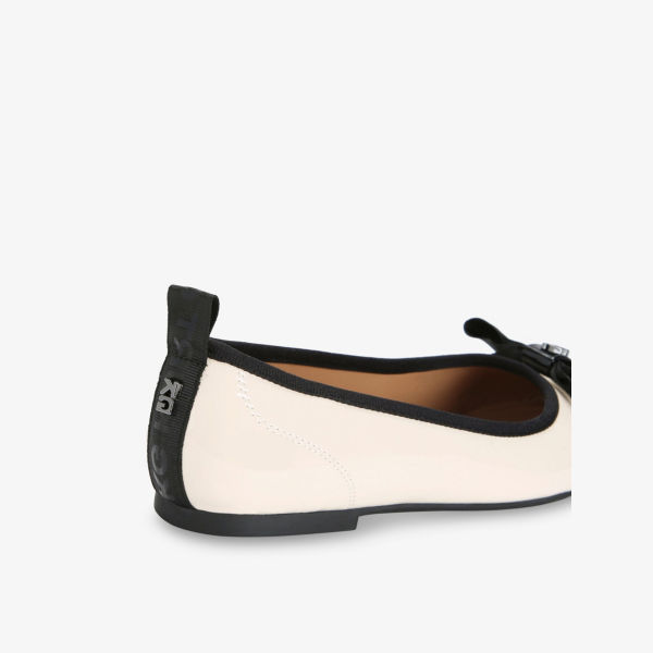 Балетки Kg Kurt Geiger Megan с бантами из искусственной кожи, белый — фото 4
