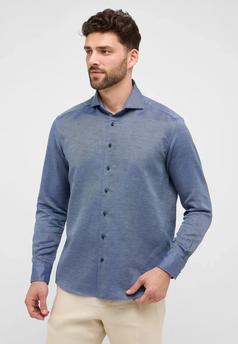 

Рубашка Eterna с длинными рукавами "COMFORT FIT", синий