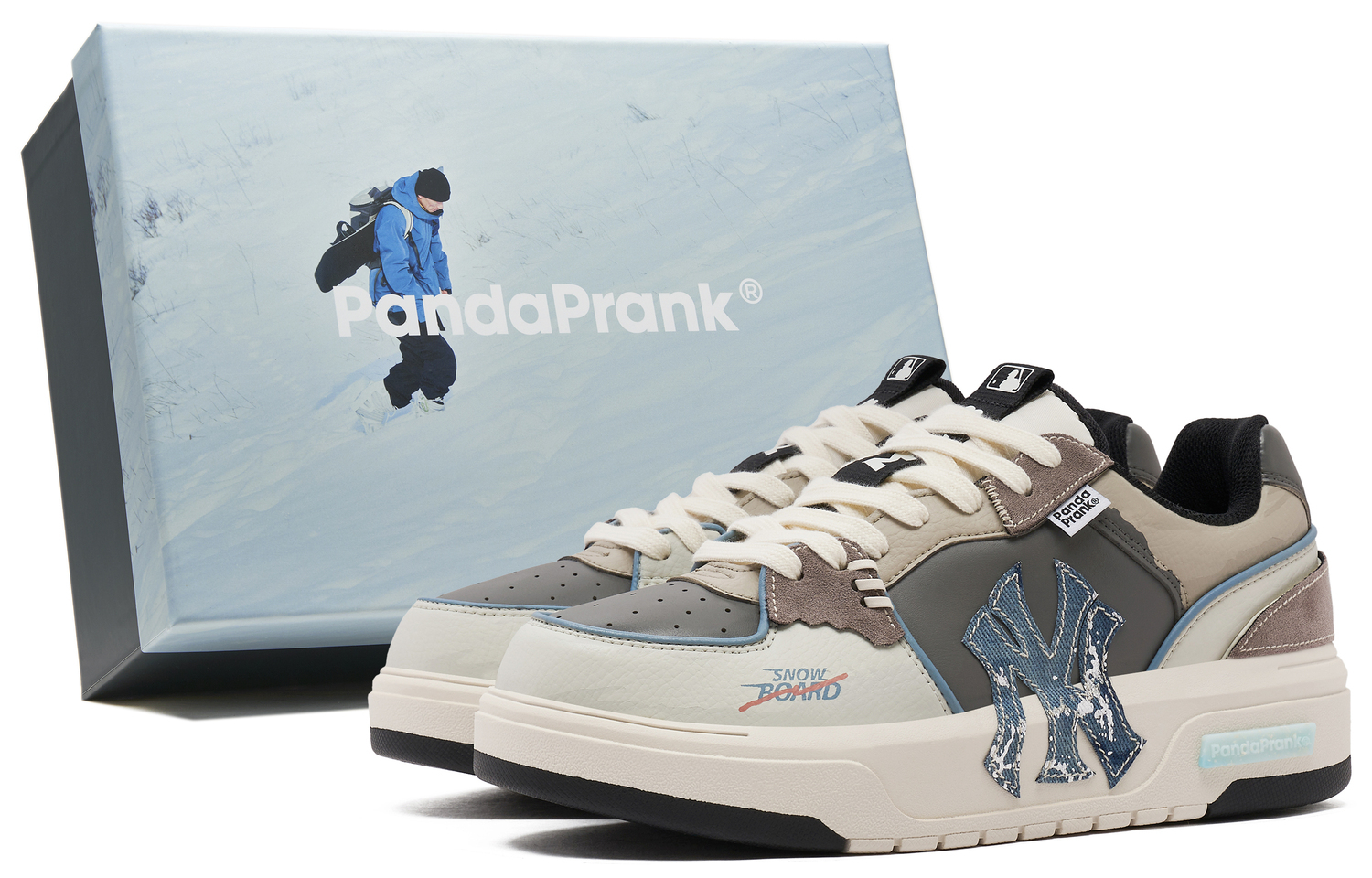 

Нью-Йорк Янкиз высота увеличивающая лоу-топ скейтборд обувь унисекс коричневый MLB, серый/коричневый