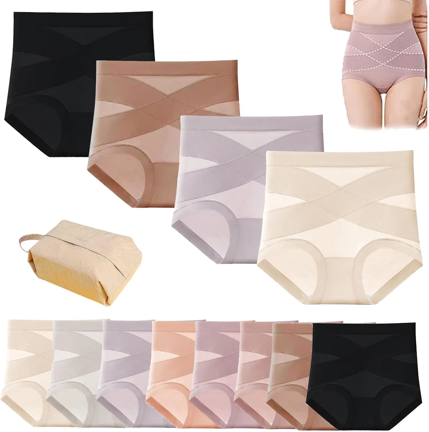 Контрольные трусы для живота, 4pcs