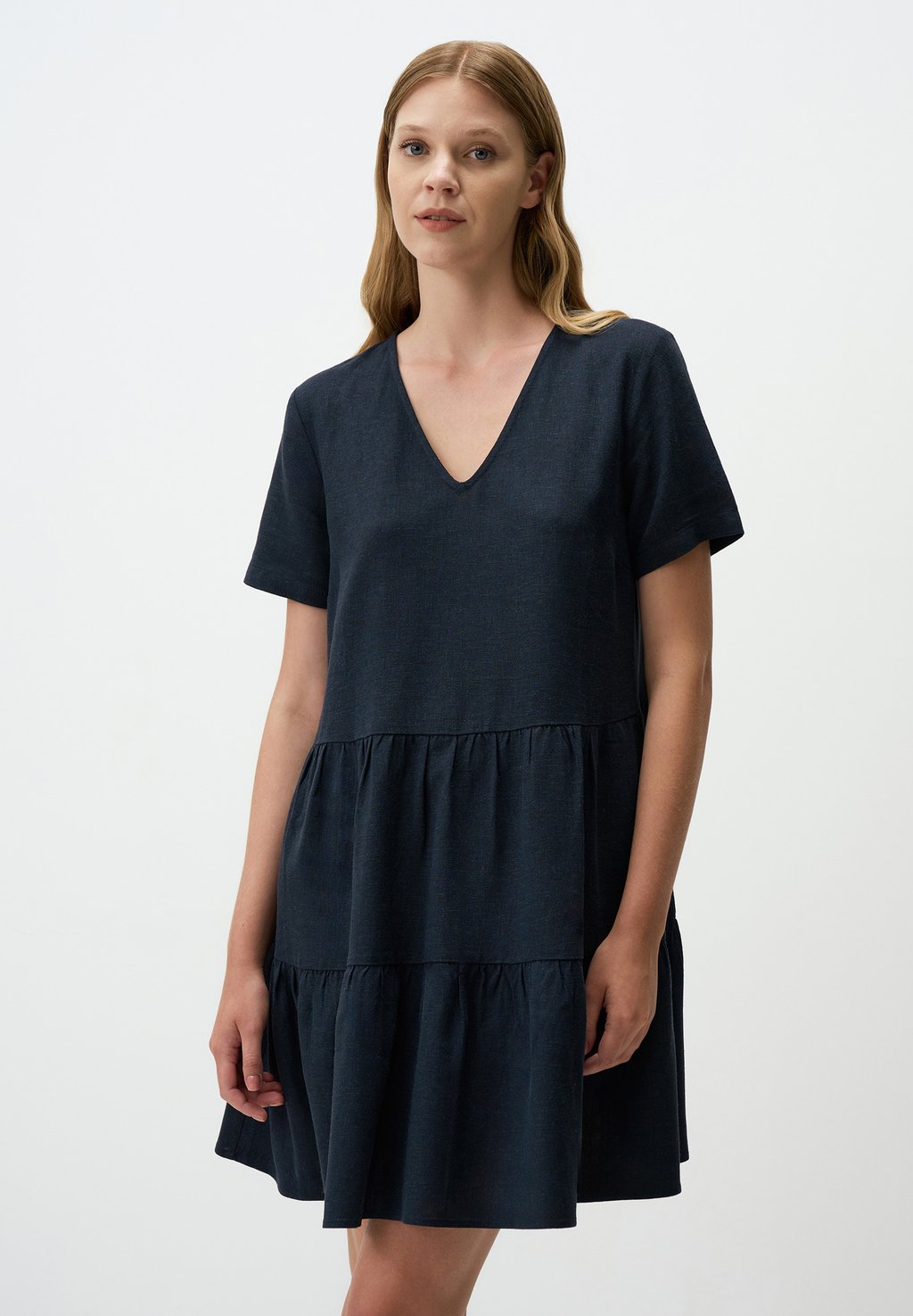 

Повседневное платье SHORT SLEEVE V-NECK MINI Jimmy Key, темно-синий