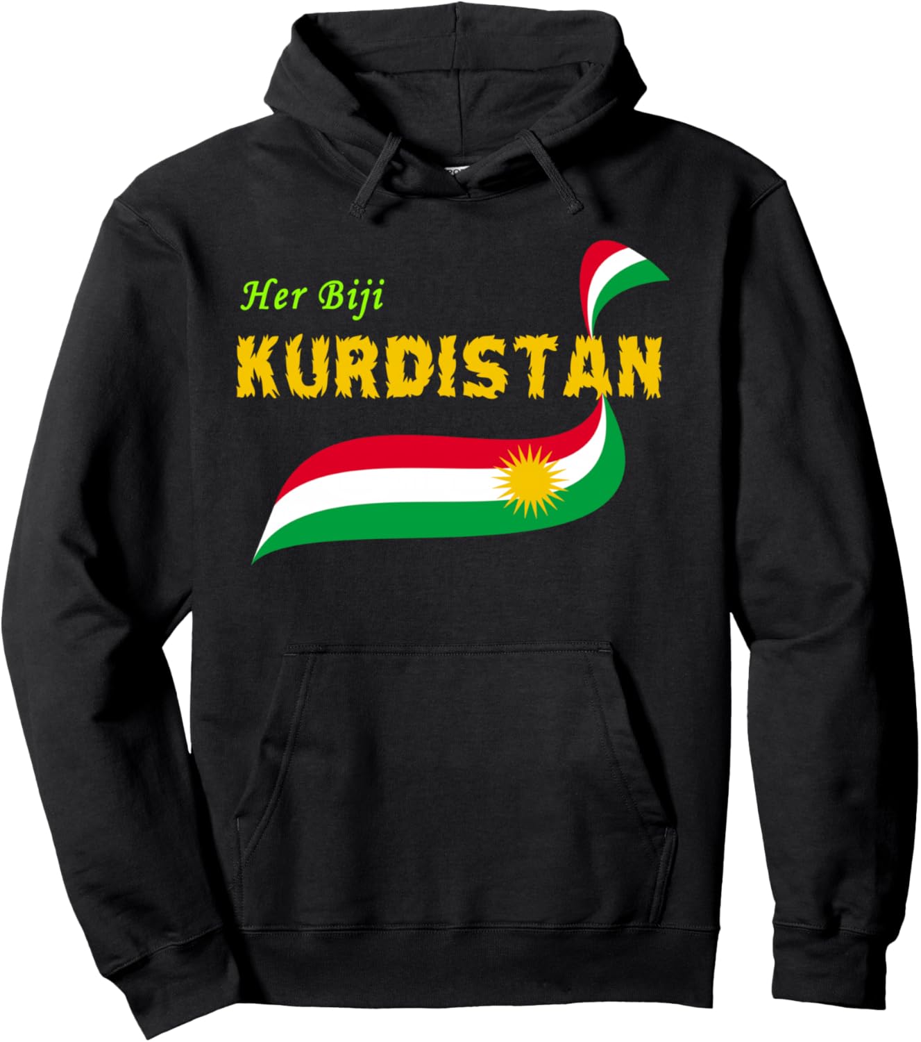 

Курды, курды, подарок - толстовка с изображением флага Курдистана Kurd,Kurdish Flag ,Kurdistan Flag, черный