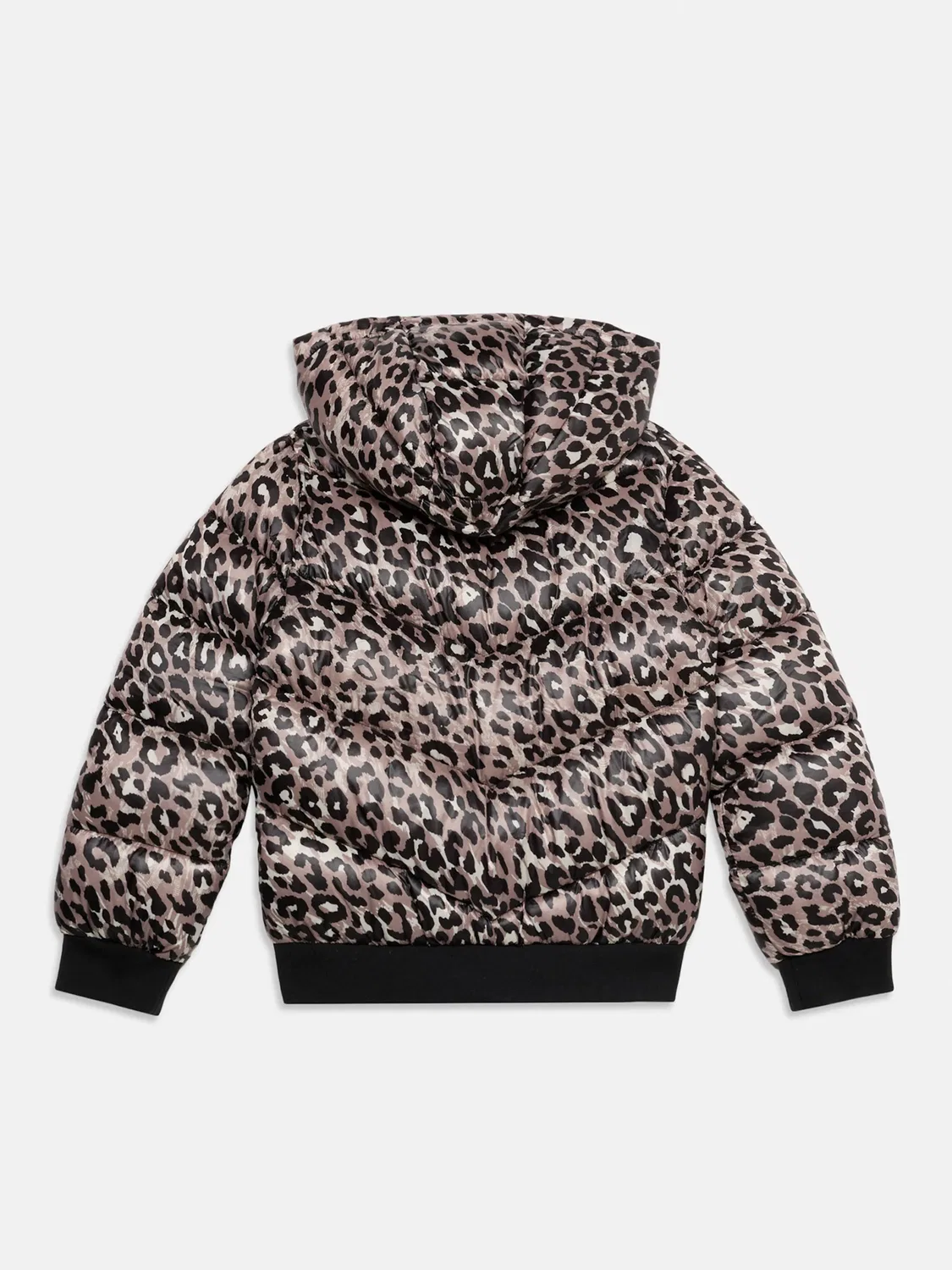 Зимняя куртка Guess коричневого и капучино цвета — фото 2