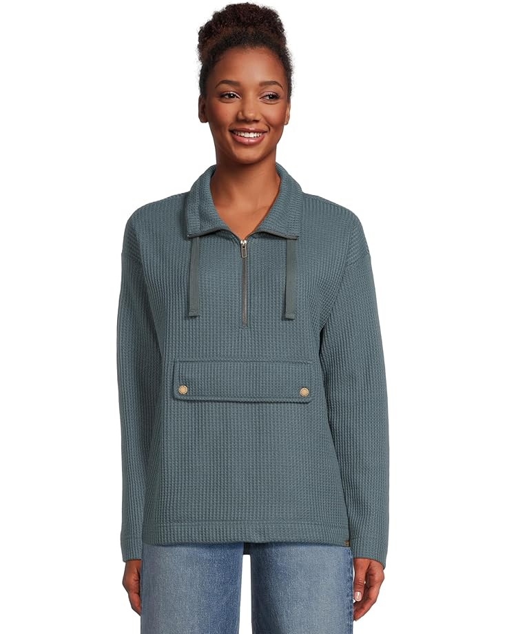 

Свитер L.L.Bean Birchwood Brushed Waffle Anorak, цвет Rangeley Blue