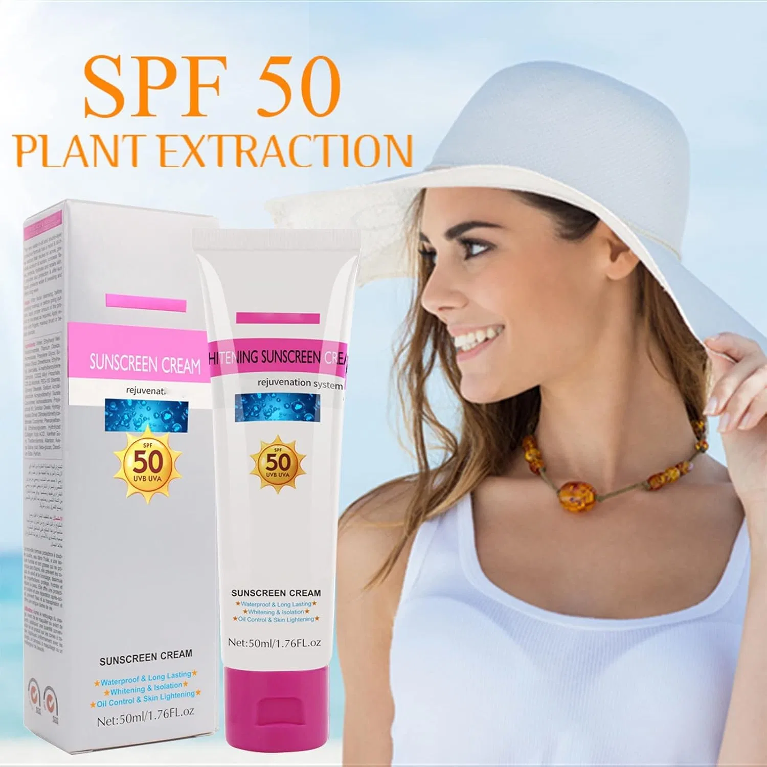 Солнцезащитный крем Kojicacid SPF 50+ увлажняющий осветляющий 50 мл белый Generic — фото 3