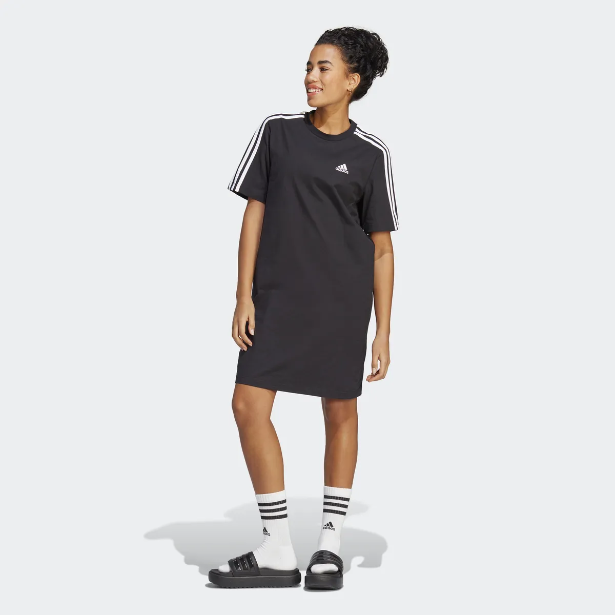 

Платье-рубашка Adidas Sportswear "W 3S BF T DR" (1 шт.), черный