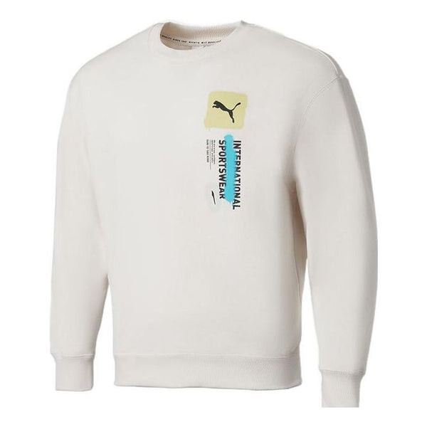 

Свитер logo international sportswear sweatshirt 'white' Puma, белый