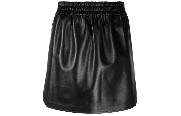 

Кожаная юбка женская черная Bottega Veneta