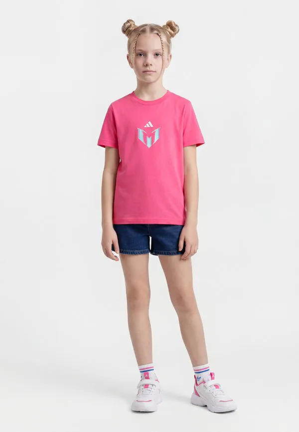 Футболка унисекс с графическим принтом, посвященным иконе месси. Adidas Performance, Pink