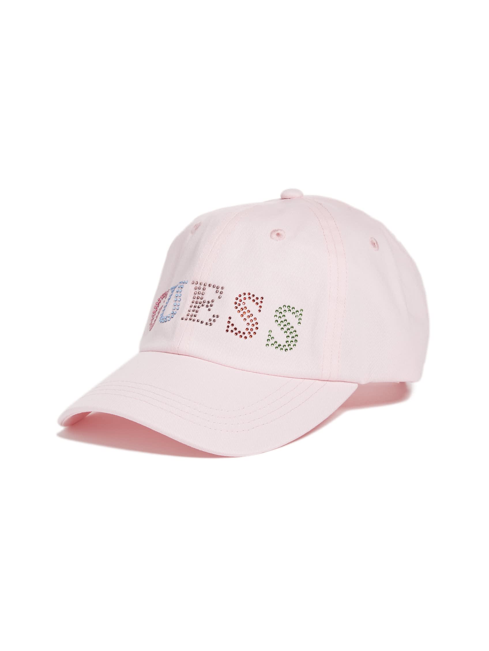

Бейсболка с логотипом из страз Guess Factory, розовый