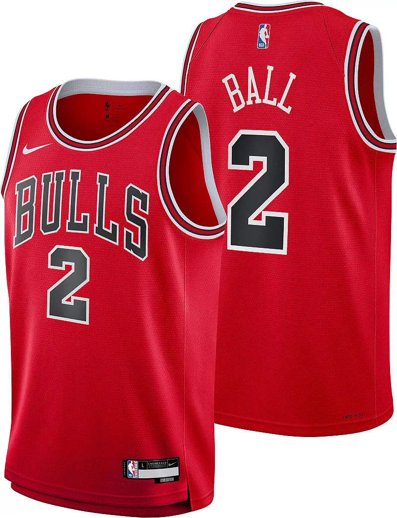 

Красная майка Nike Youth Chicago Bulls Lonzo Ball #2 Swingman