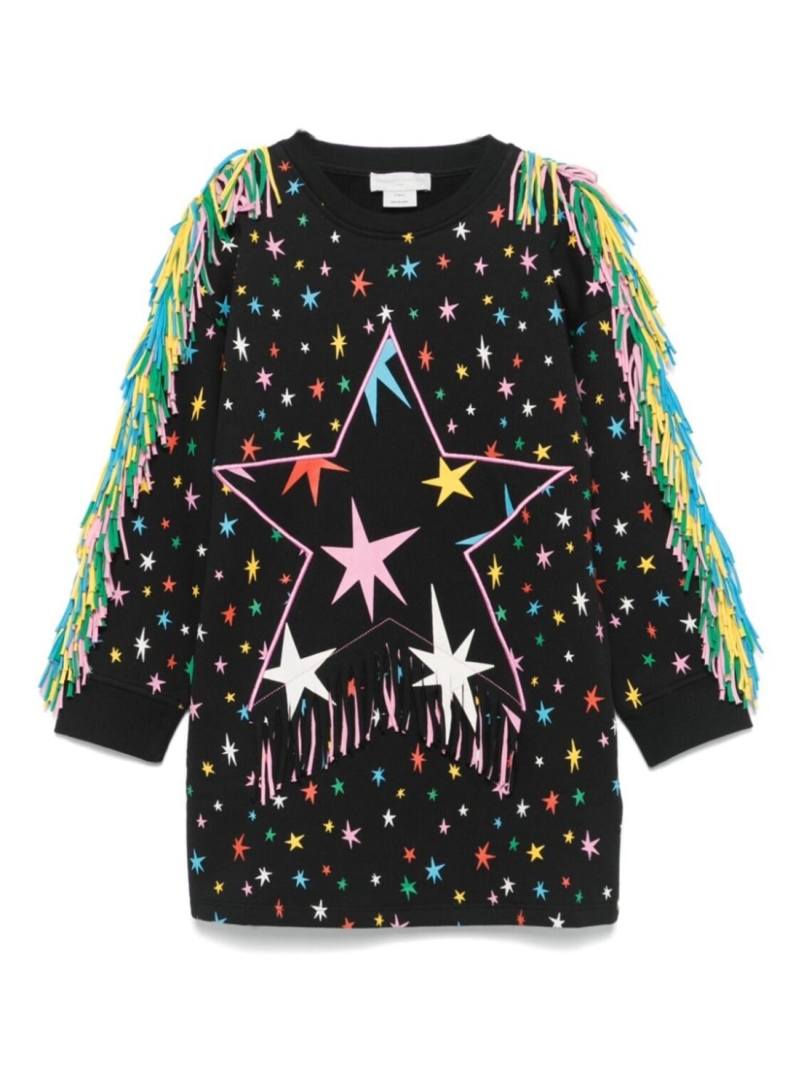

Stella McCartney Kids платье с бахромой, черный