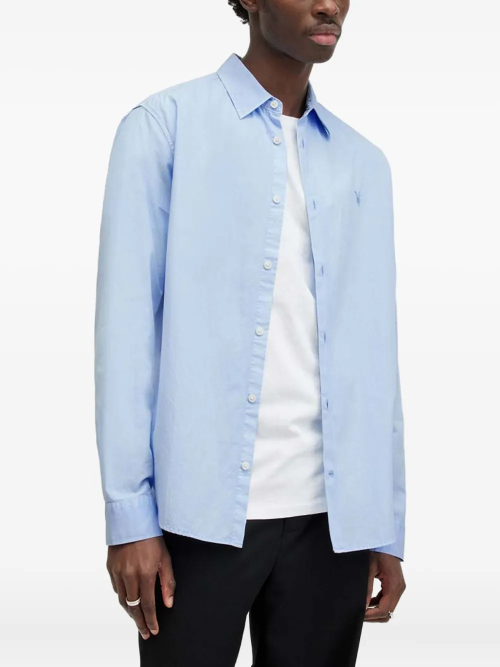 

Рубашка Tahoe на пуговицах AllSaints, синий