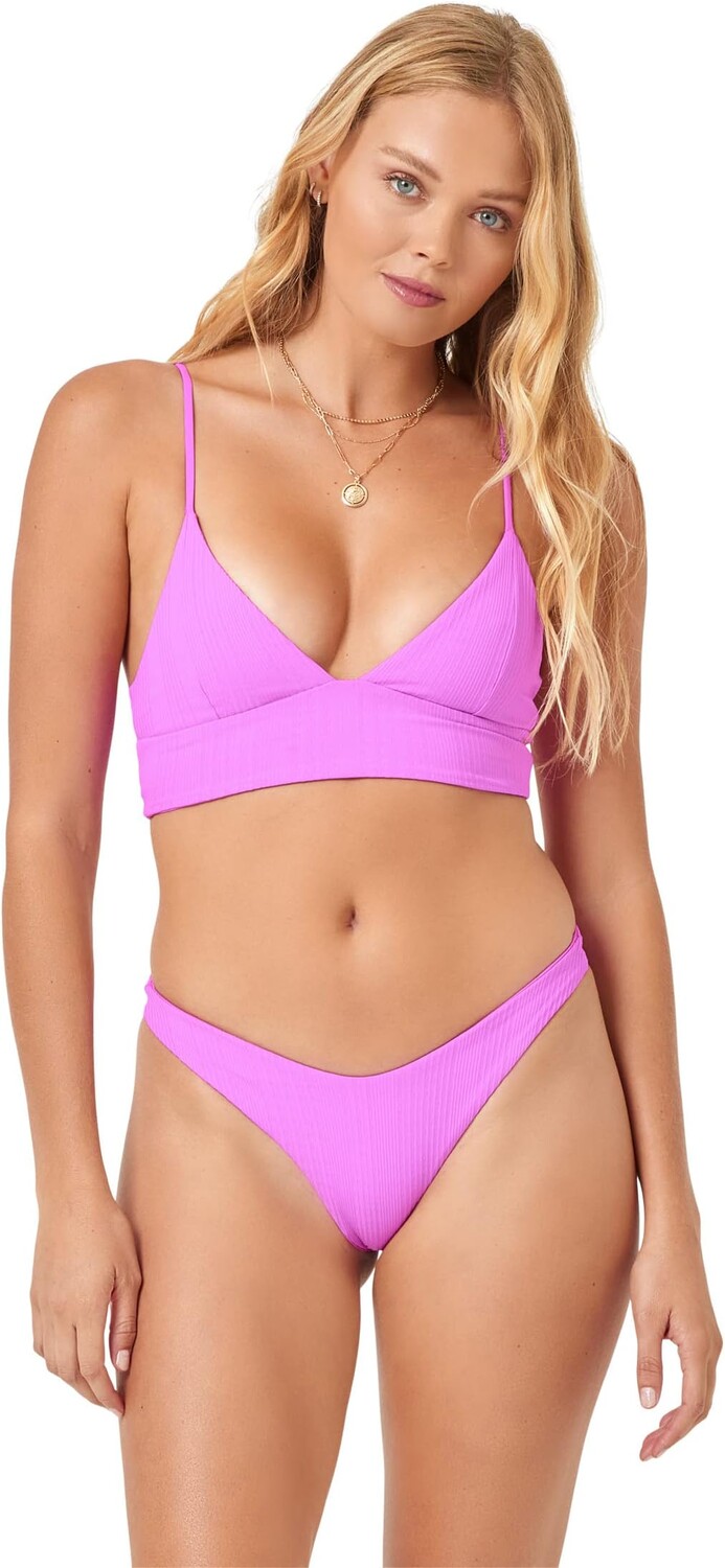 

Купальный топ L*Space Pointelle Rib Winnie Top, цвет Bright Fuchsia