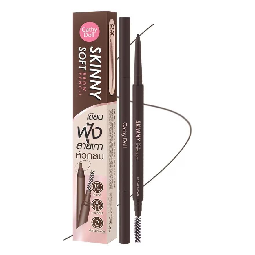 

Cathy Doll Карандаш для бровей Skinny Soft Brow 0,06 г 02 Темно-коричневый, Dark Brown