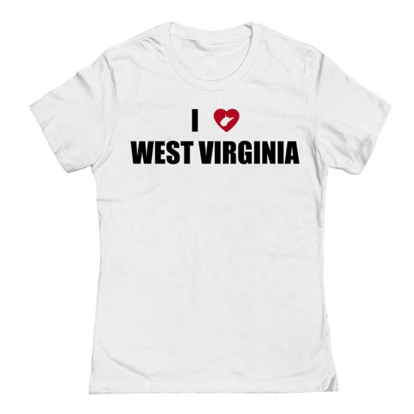 

Футболка Junior'S i Heart с принтом West Virginia Unbranded, белый