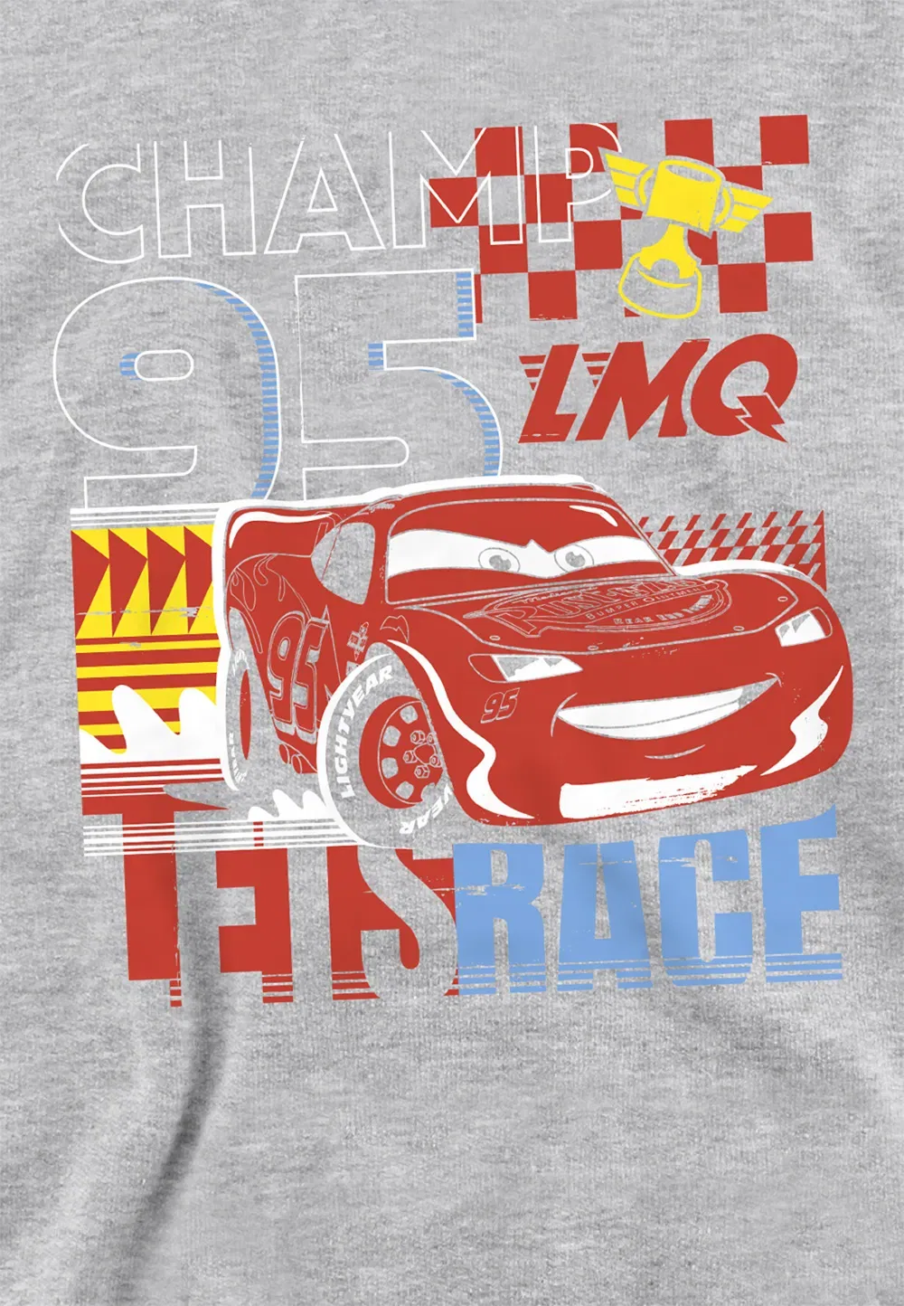 Детская худи Cars Lets Race, хлопок/полиэстер, Disney, серый — фото 2