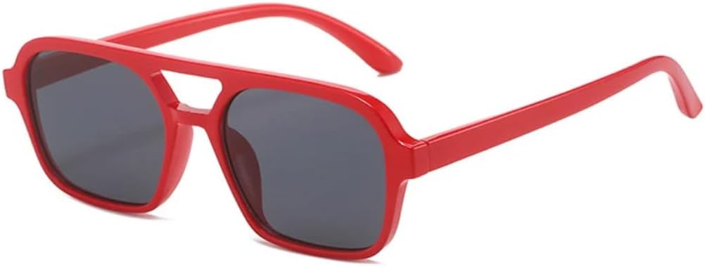 

Солнцезащитные очки с защитой от УФ-излучения UV400 | Маленькая оправа, цветные линзы | Для женщин и мужчин, для занятий спортом на открытом воздухе и вождения DSVIGF, Red-black