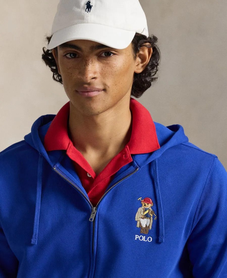 Мужская толстовка на молнии с изображением медведя Polo Ralph Lauren, Sapphire Star/Society Bear — фото 3