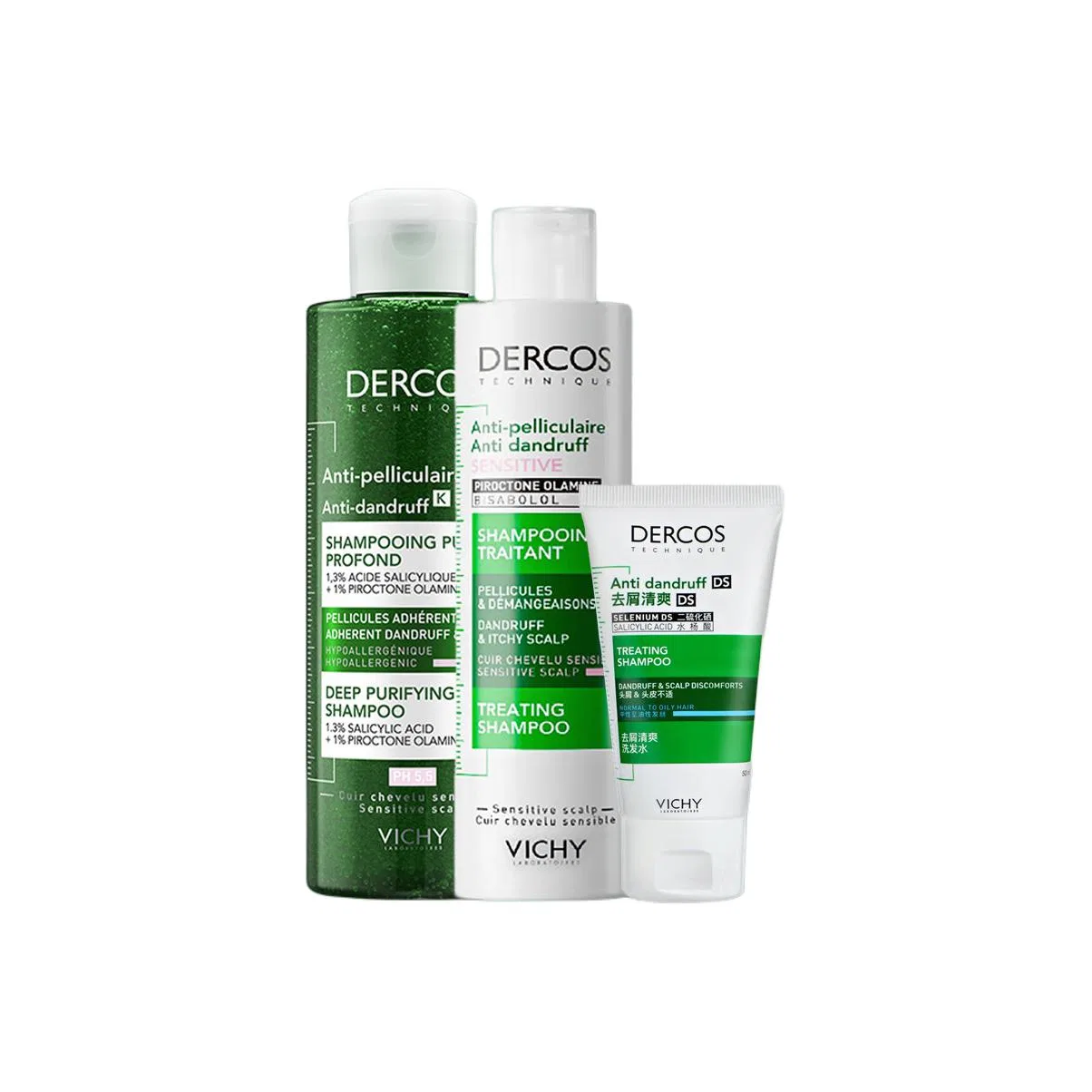Набор шампуня и кондиционера против перхоти Vichy Dandruff Treatment 250мл+200мл+50мл