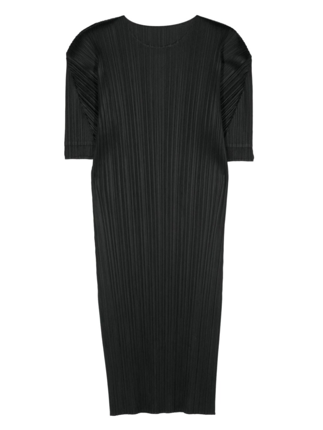 

Pleats Please Issey Miyake плиссированное платье-футболка с короткими рукавами, черный