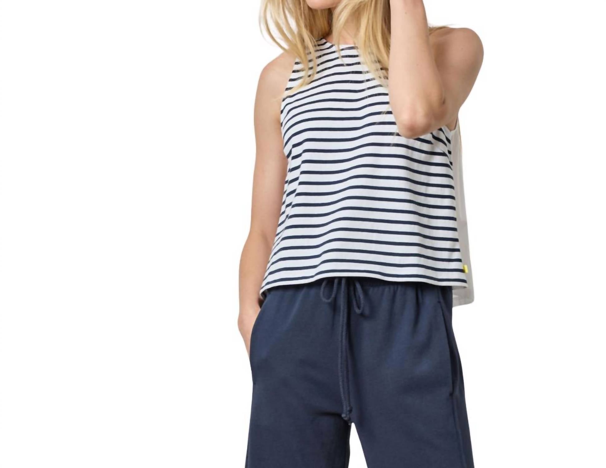 

Топ в полоску темно-синий Mixed Media Lilla P