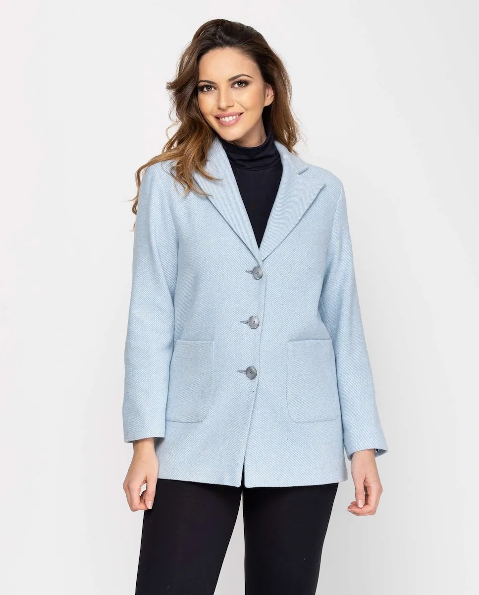 

Женская неструктурированная куртка с опущенным рукавом Fsh, светло-голубой