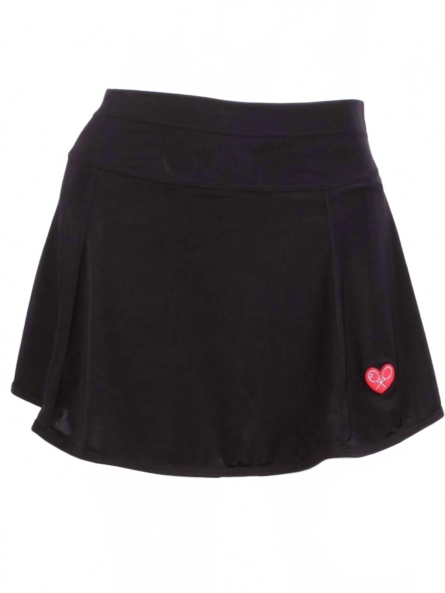 

Женская мини-юбка гладиатор в черном цвете Love Love Tennis