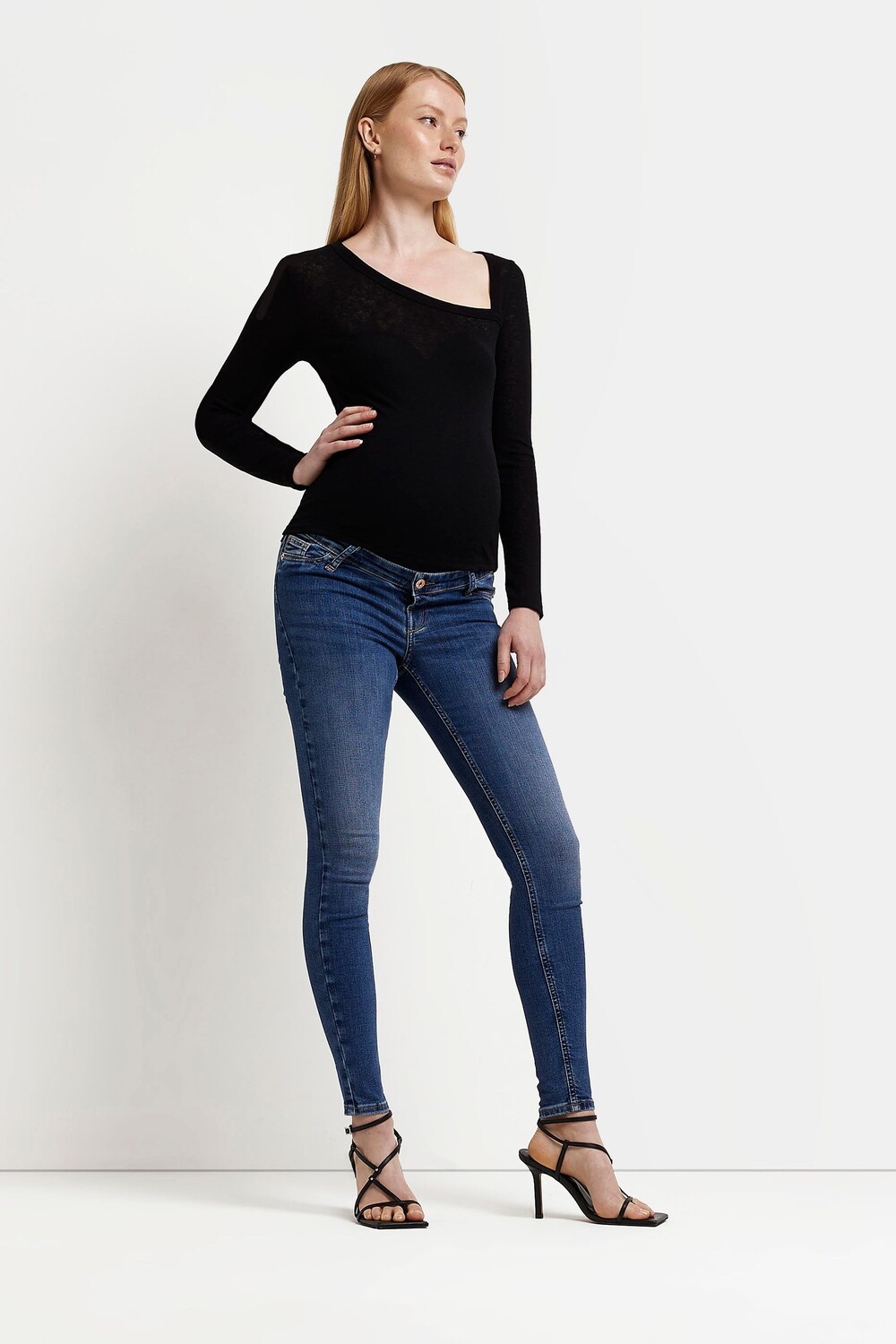 

Узкие джинсы для беременных River Island, синий