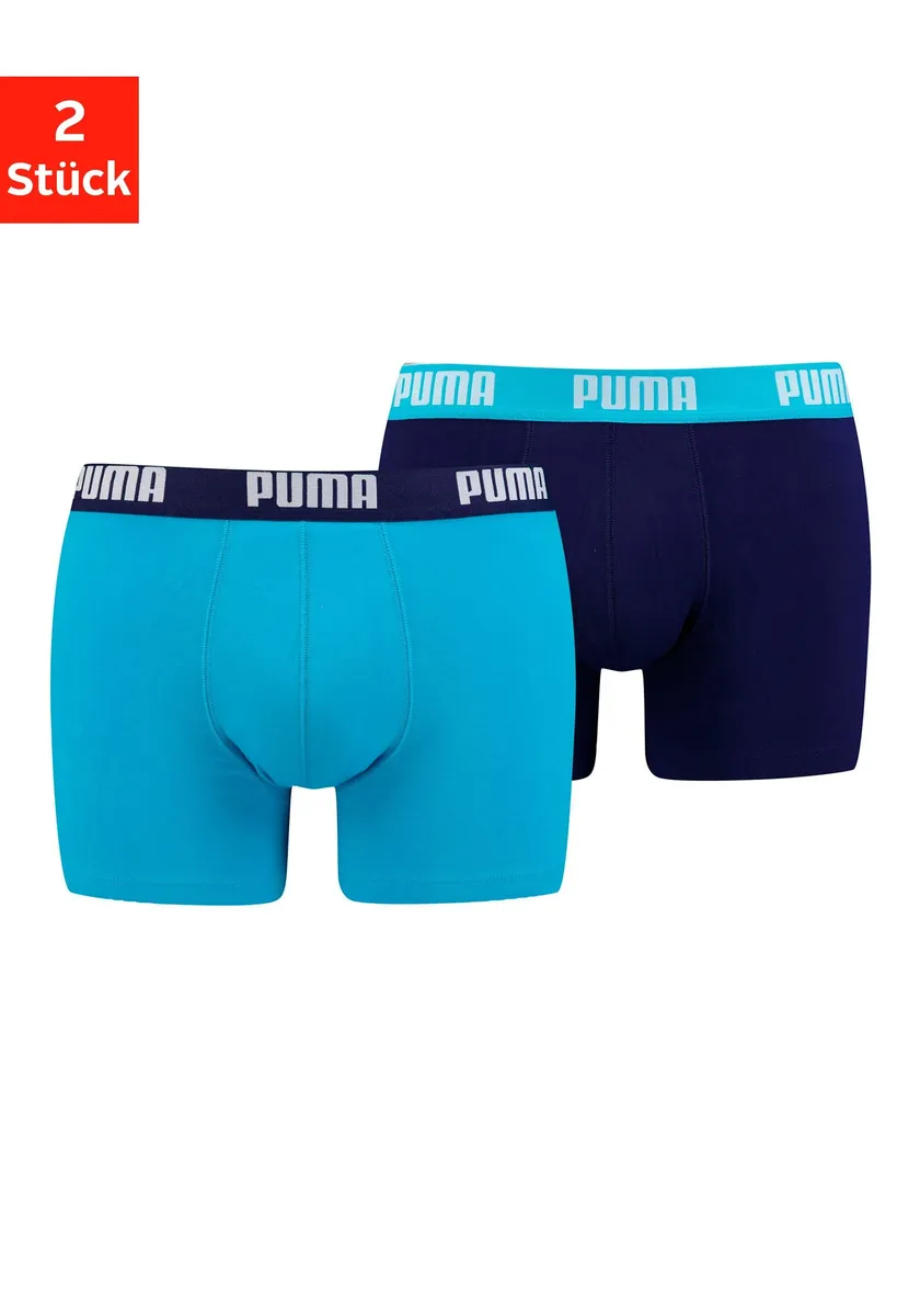 

Боксеры PUMA (2 шт.), с сетчатым поясом Puma, голубой