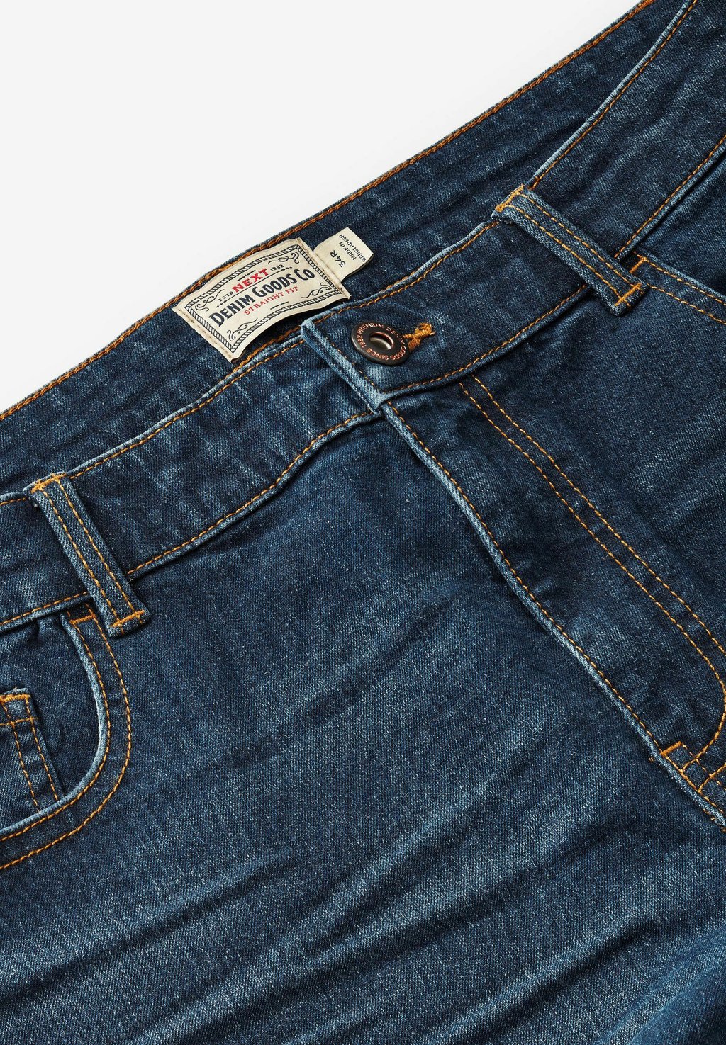 

Джинсы прямого кроя REGULAR FIT ESSENTIAL STRETCH Next, синий
