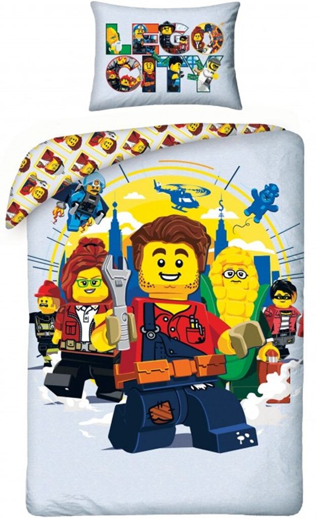 

Белье HALANTEX в том числе хлопок Lego City серый, 140/200, 70/90 см