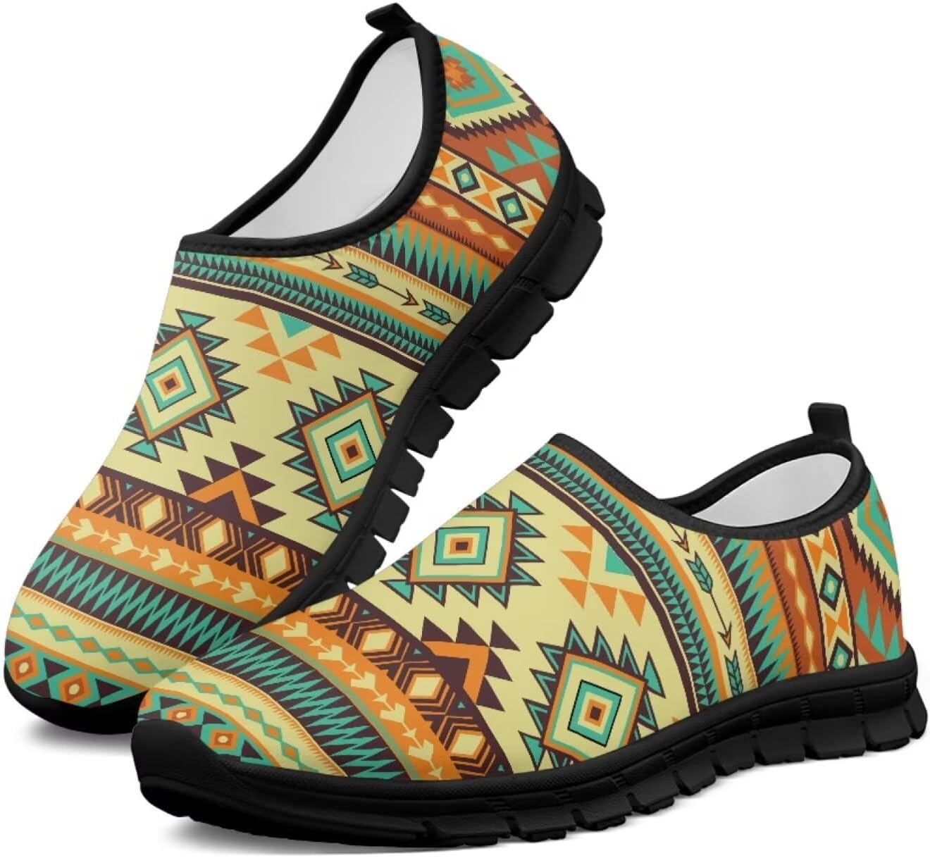 

Мужские слипоны Howilath Western Tribal Aztec, повседневная обувь, кроссовки для бега, дышащие, без застежек, Aztec Tribal