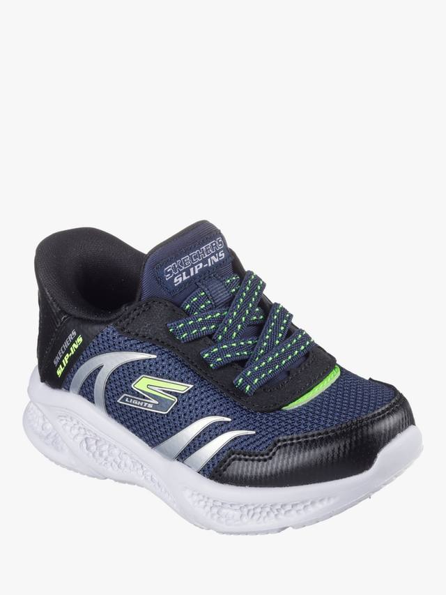 Детские кроссовки Slip-Ins S-Lights Meteor Lights Skechers, Navy/Black — фото 3