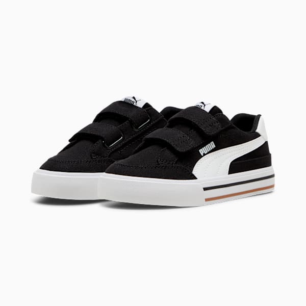Маленькие дети не любят кроссовки Court Classic Vulcanized Formstrip Puma, черный — фото 2
