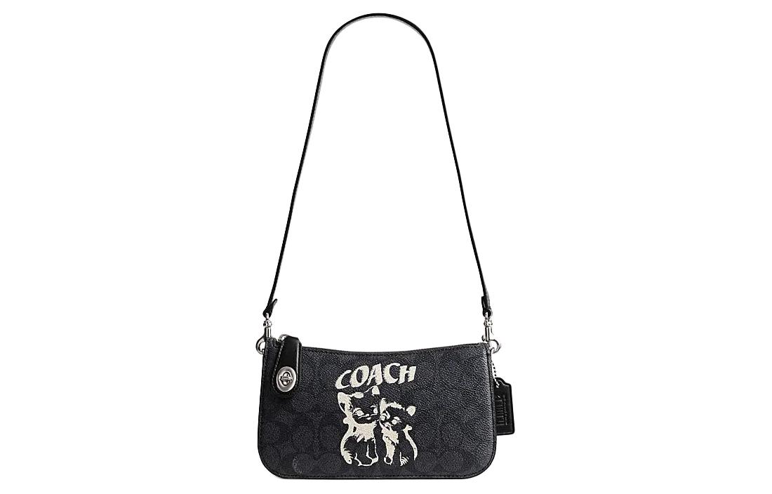 

COACH Сумка через плечо из искусственной и натуральной кожи унисекс черная