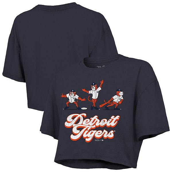 

Женская футболка boxy crop detroit tigers в темно-синем цвете Majestic Threads