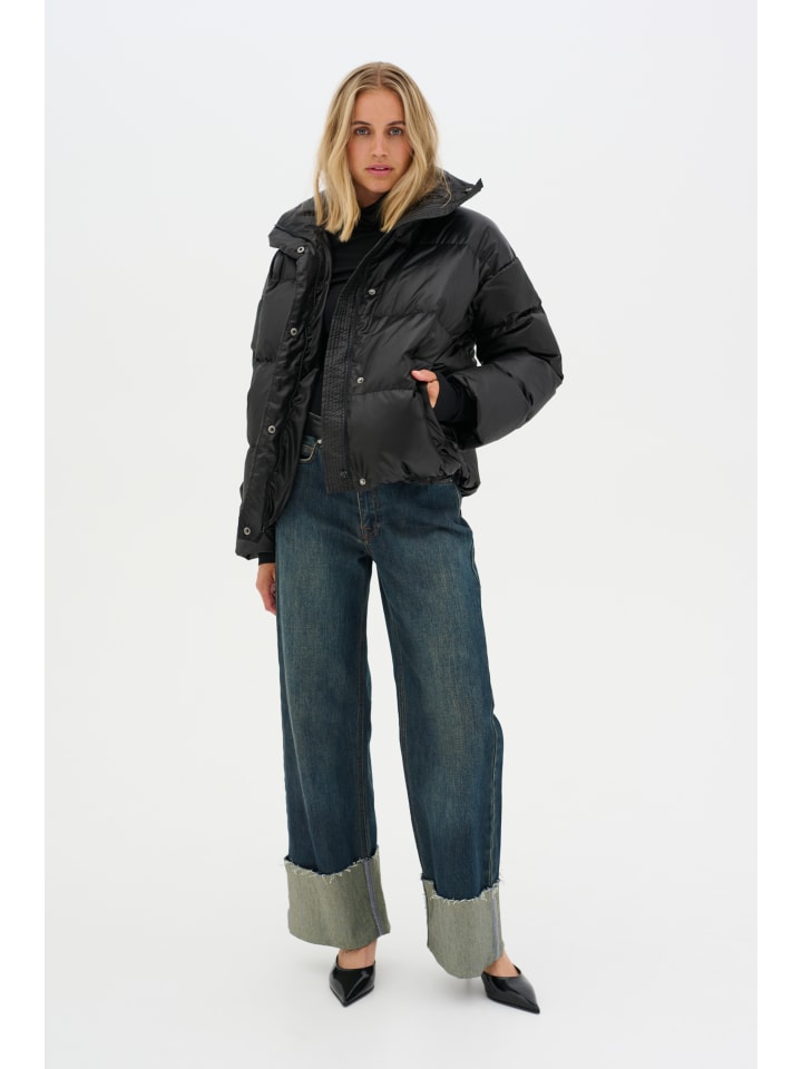 

My Essential Wardrobe Куртка свободного кроя GlossyMW черного цвета