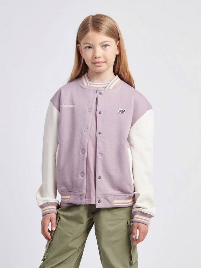 

Детская премиум-бомбер из хлопка New Balance, Ice Wine