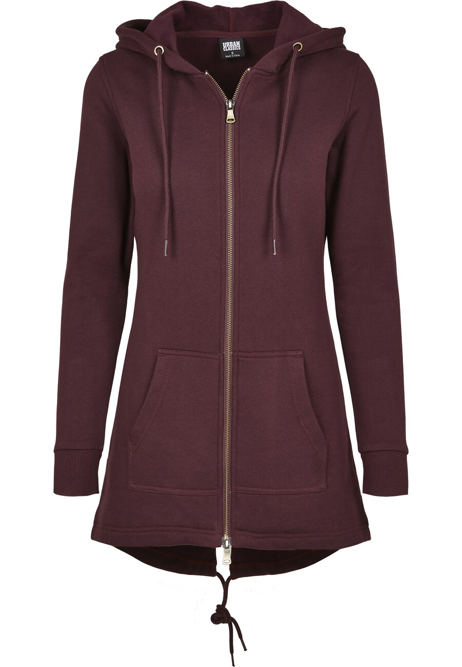 

Толстовка с капюшоном на молнии Urban Classics, цвет Ruby red