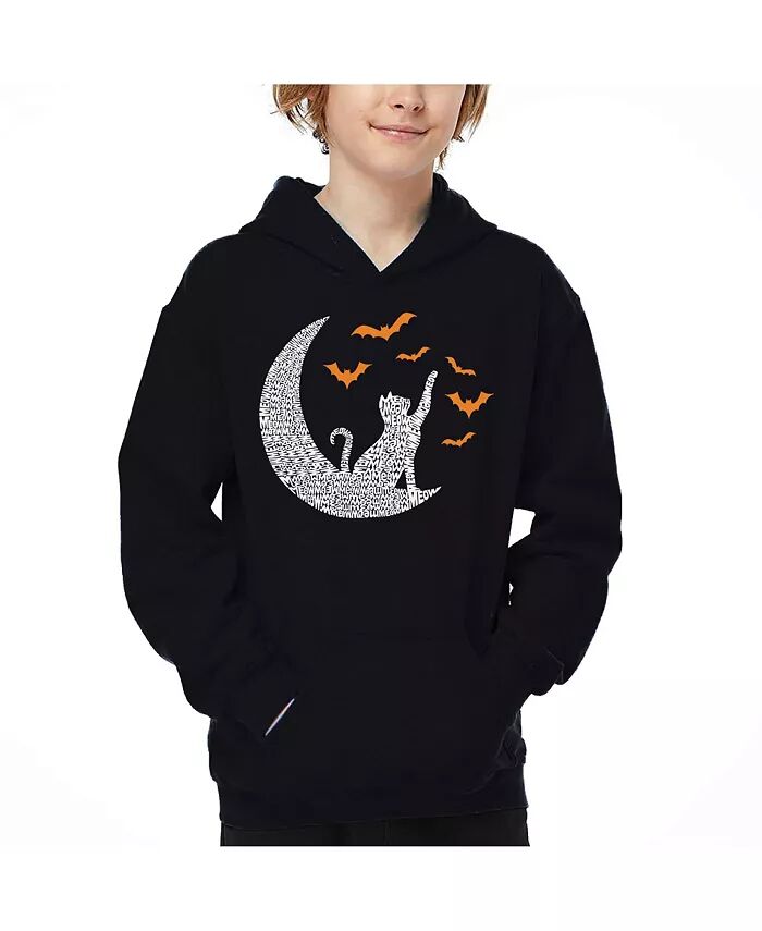 

Толстовка с капюшоном и надписью «Lunar Bats Word Art» для мальчиков LA Pop Art, черный