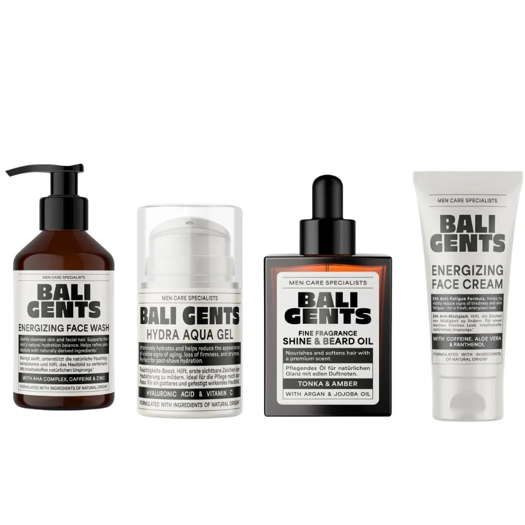 Набор для ухода за мужской кожей Bali Gents Skincare Set, 4 предмета Bali Gents By Hank Ge