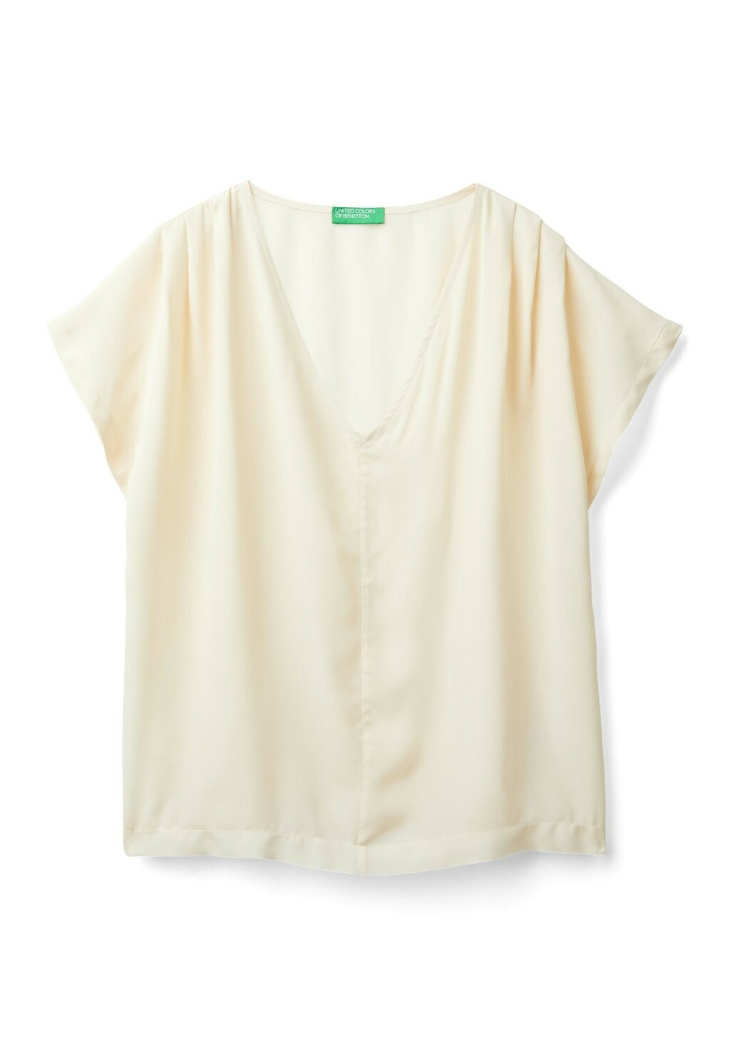 

Блуза FLOWY SHORT SLEEVE United Colors of Benetton, бежевый