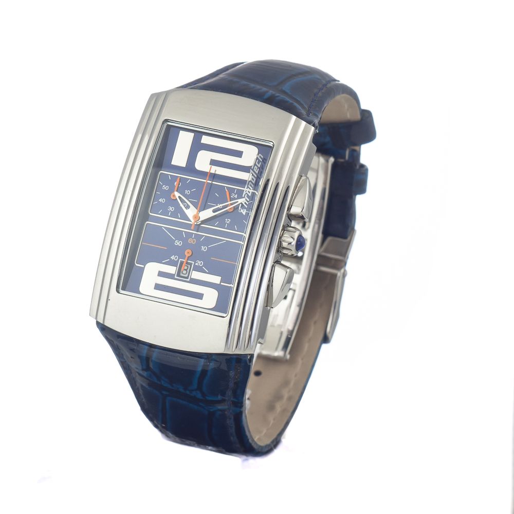 

Часы из синей кожи Chronotech