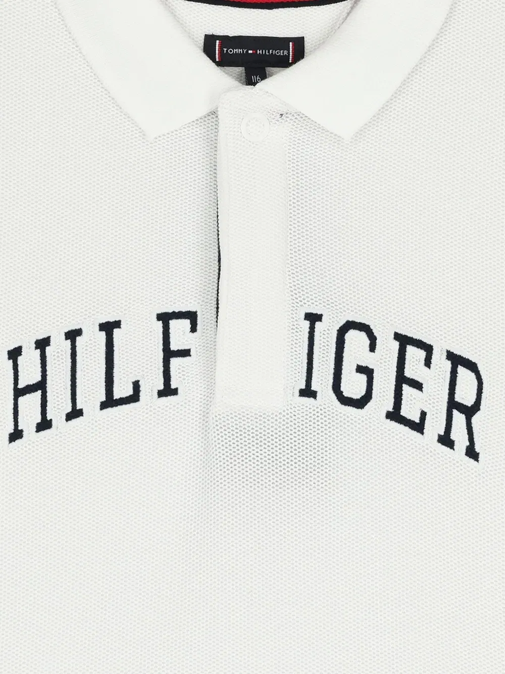 Текстурированная рубашка поло Tommy Hilfiger Junior, белый — фото 3
